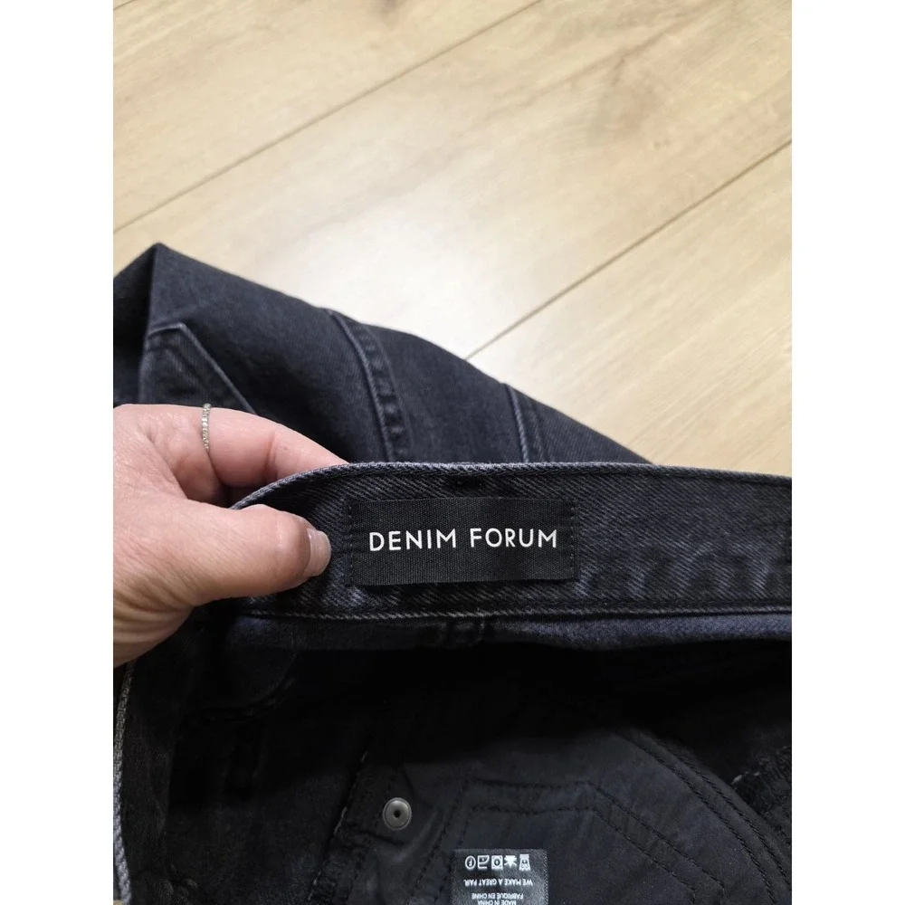 Aritzia Denim Forum Mini Skirt The 90's Ricci Skirt Women's Size 27 Black